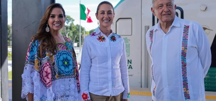 AMLO realiza su último viaje presidencial y entrega obras del Tren Maya en Quintana Roo