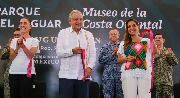 Inaugura AMLO el Parque del Jaguar y el Museo de la Costa Oriental en Tulum