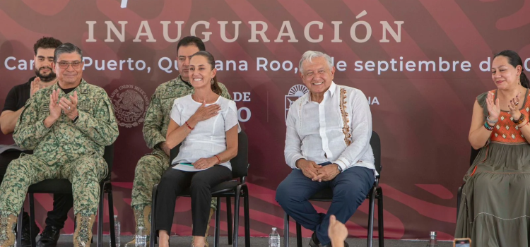 AMLO realiza gira del adiós por Quintana Roo, acompañado de Claudia Sheinbaum