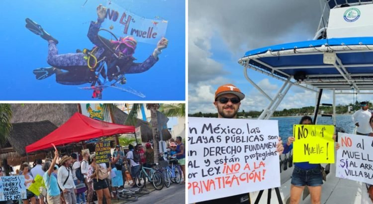 Continúa lucha contra la construcción del cuarto muelle en Cozumel