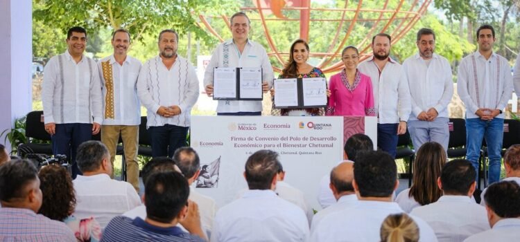Lezama y Ebrard firman convenio del Polo de Desarrollo Económico para el Bienestar en Chetumal