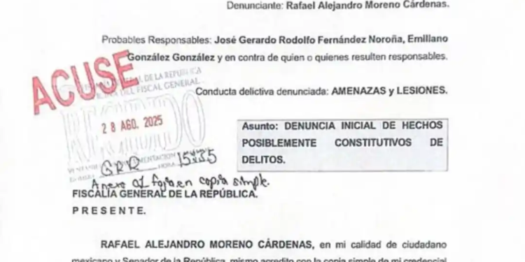 Denunció Alejandro Moreno a Gerardo Fernández Noroña
